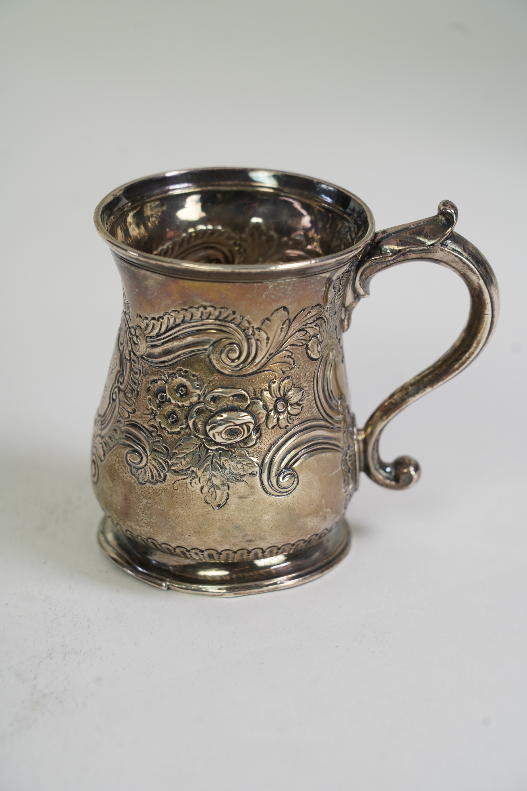 A George II Irish silver baluster mug, by Samuel Walker